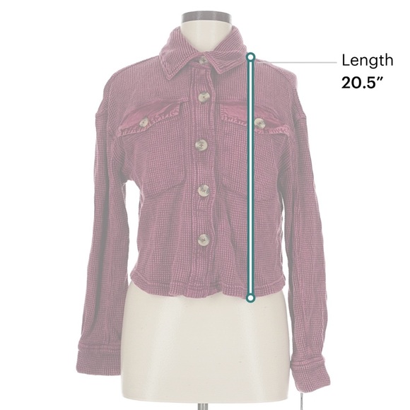 Bagatelle Deep Red Button-Up Jean Jacket - Picture 3 of 8